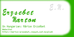 erzsebet marton business card